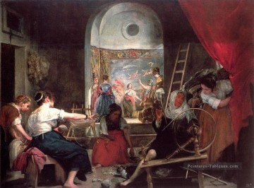 Las Hilanderas Les Spinners Diego Velázquez Peinture à l'huile